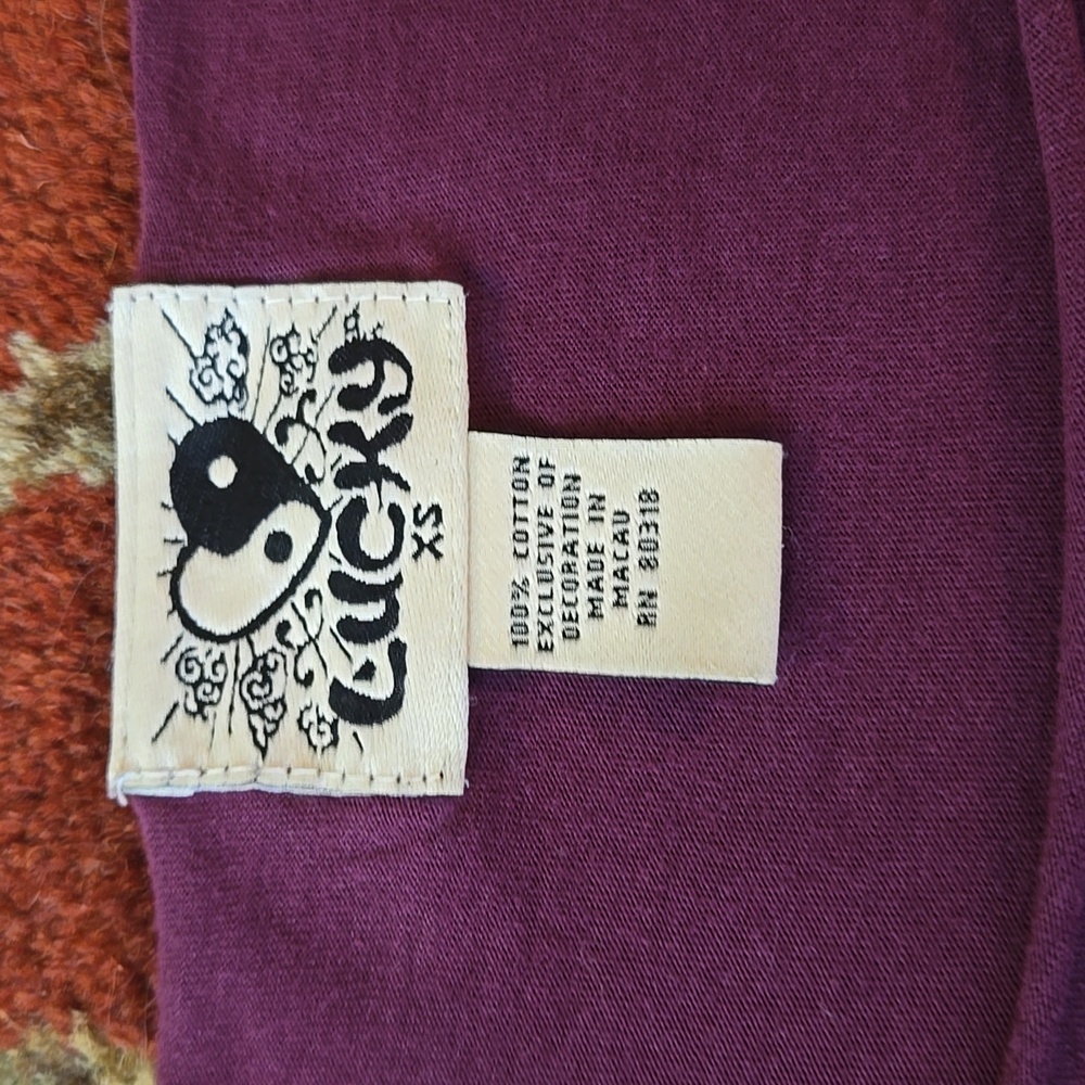 Vtg Y2k Lucky Brand Embroidered Purple Top - Picture 4 of 5